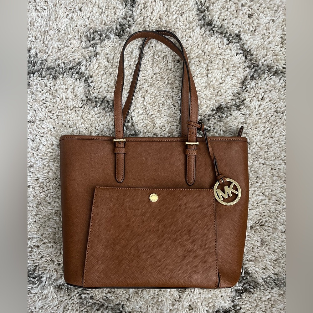 MK Brown Leather Purse w/ Dust Bag